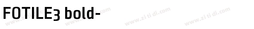 FOTILE3 bold字体转换